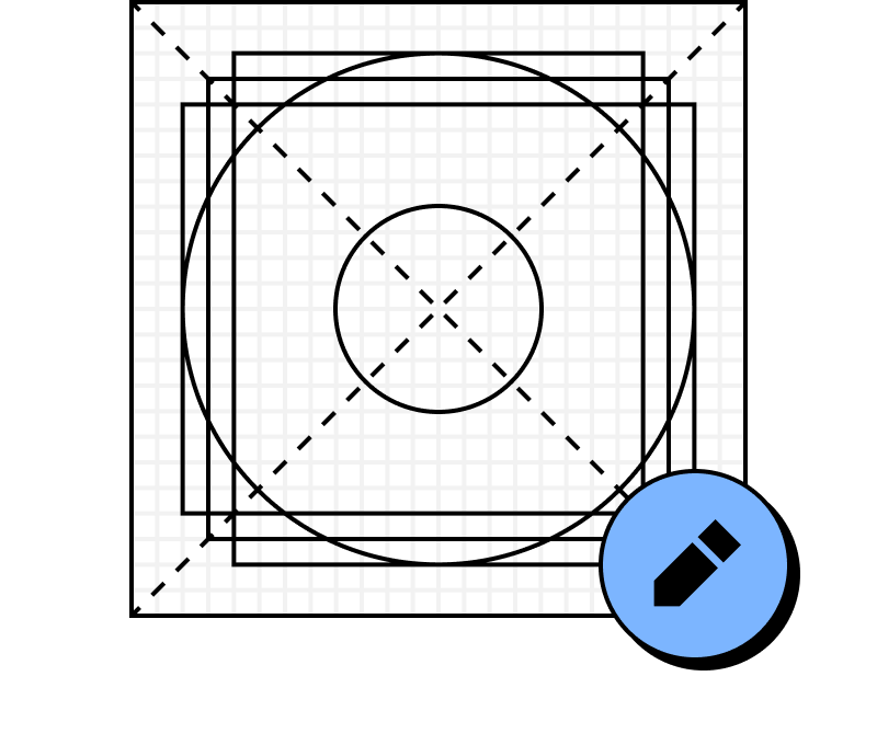 Precision-built icons on grid system – scalable, pixel-perfect assets for consistent UI and development handoff